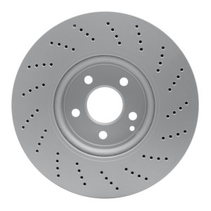 Mercedes-Benz C350 Brake Rotor (1) - Front - R1 Concepts - GEOSPEC Coated - Drilled - `08-`16
